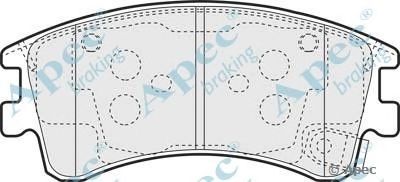 APEC BRAKING pad1302 -  Комплект тормозных колодок, дисковый тормоз